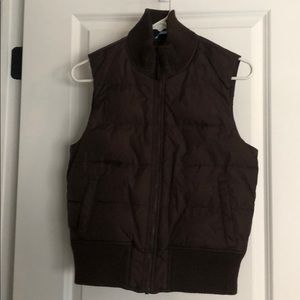 Brown puffer vest